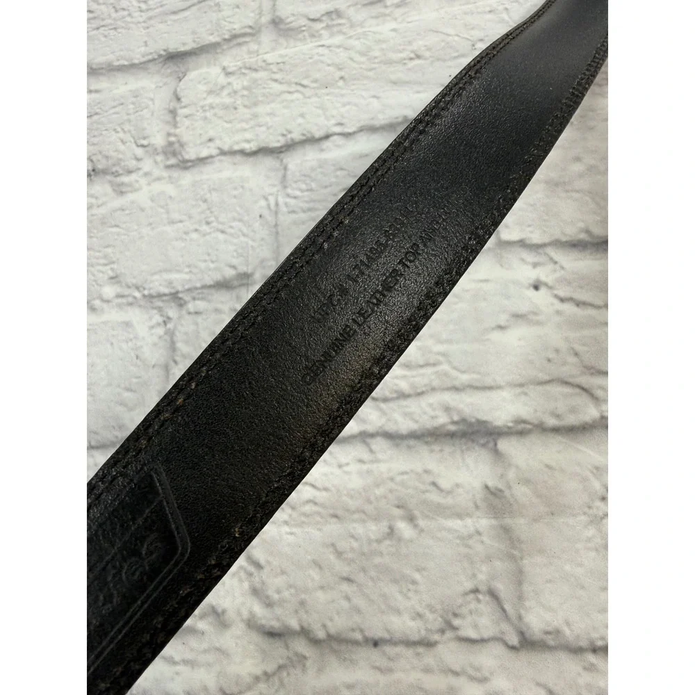 Dickies Leather Belt Mens Size 40 Black Excellent Gunmetal Buckle Casual Work